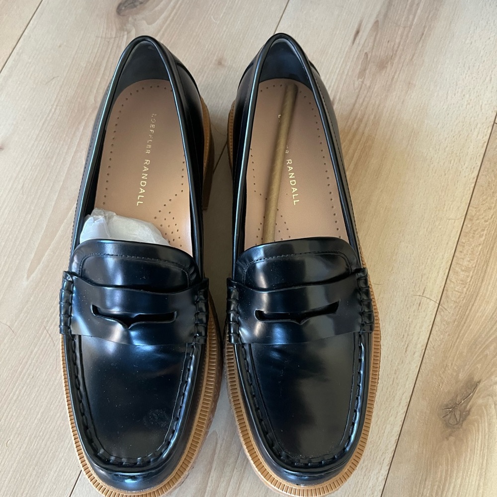 Worn twice Loeffler Randall platform loafers